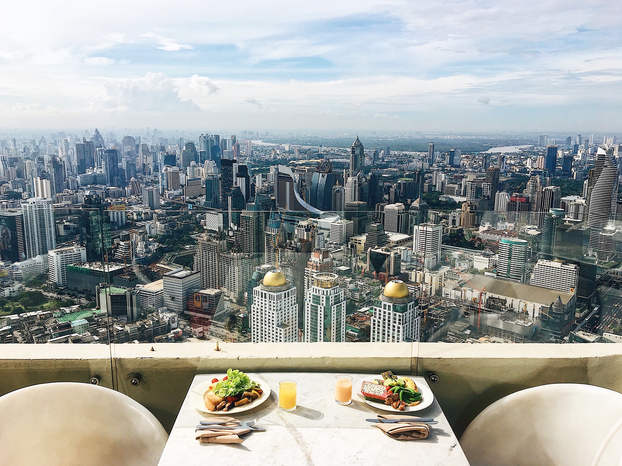 Lazy morning in Baiyoke Sky Hotel, Bangkok