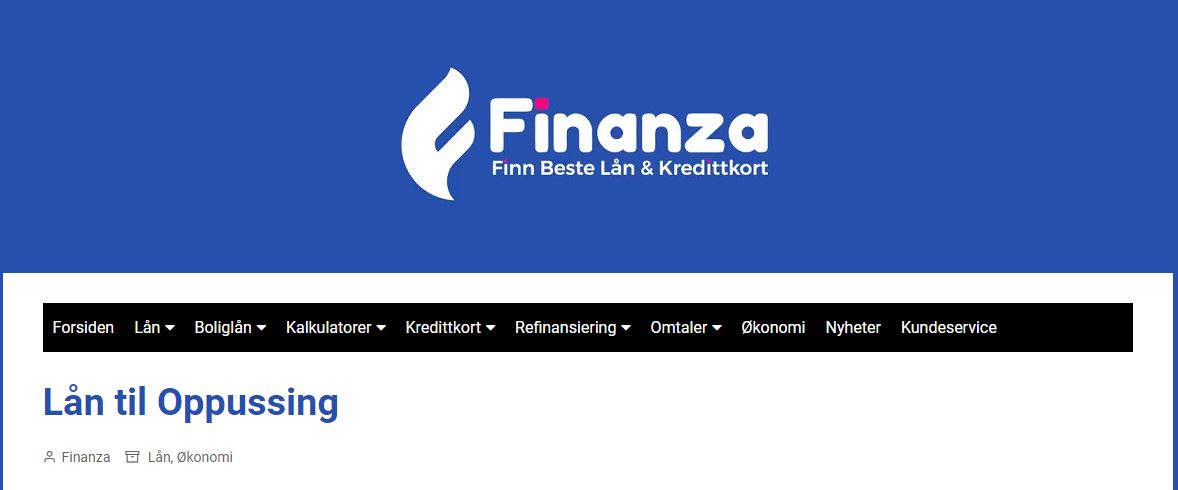 Finanza home renovation loans